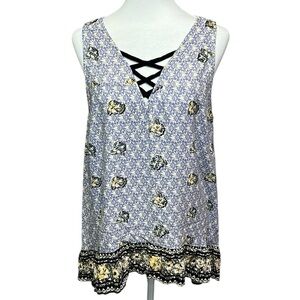 Nostalgia Floral Sleeveless Blouse